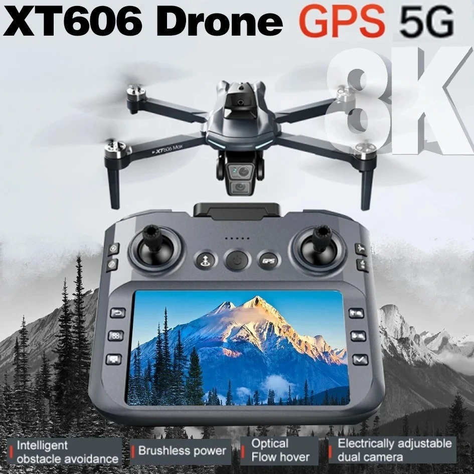 Fpv Brushless Rc Drone 4K - Оригинальный дрон XT606 с профессиональной 8K