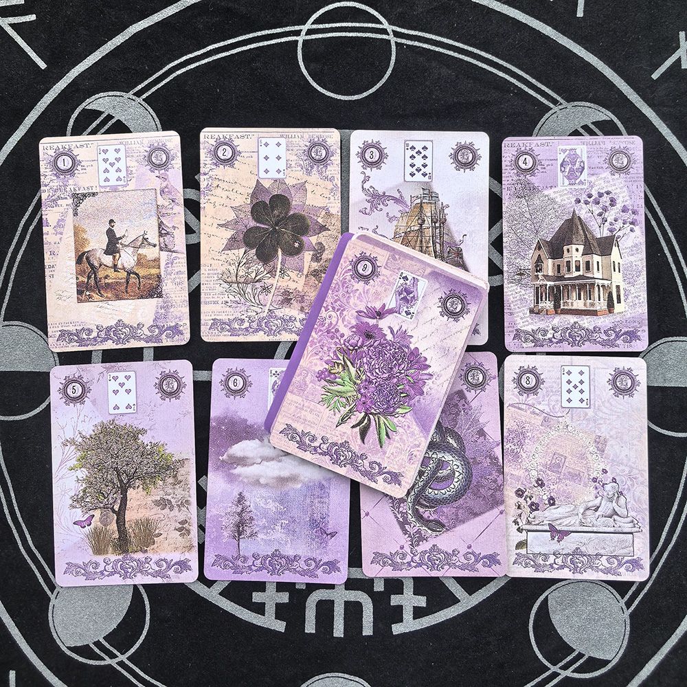 Tarot Cards Deck With Guidebook - Колода карт Ленорман с лавандовым дизайном