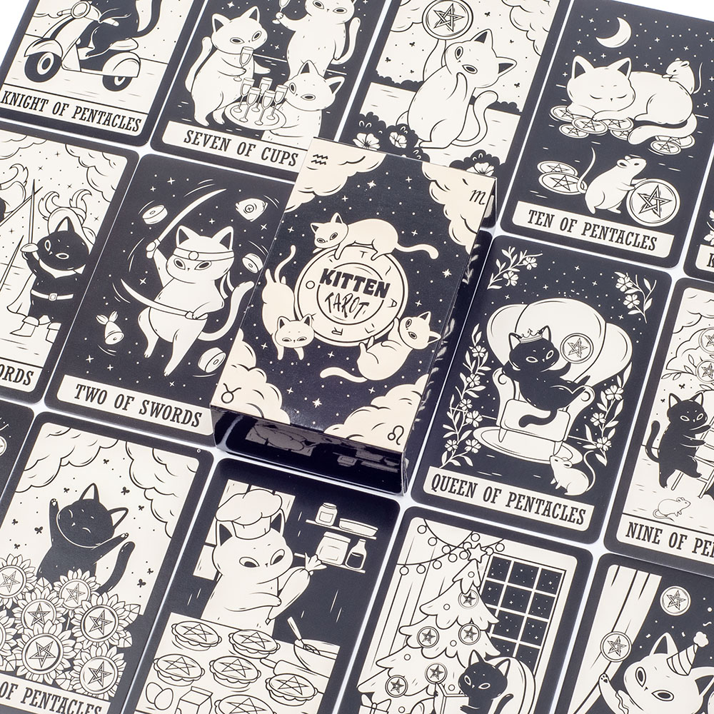 Колода Таро с котенком, 78 шт. – обзор и цена Tarot Cards Deck With Guidebook