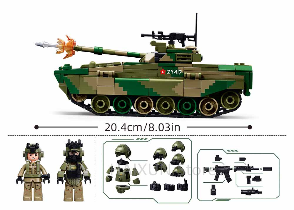 Конструктор Sluban Building Bo – обзор и цена Lego Compatible Military Tank